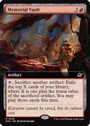 Memorial Vault (Extended Art) (EOE-336) - Edge of Eternities Foil [Rare]