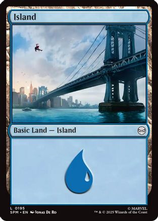 Island (0195) (SPM-195) - Marvel's Spider-Man Foil [Land]