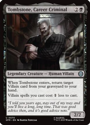 Tombstone, Career Criminal (SPM-070) - Marvel's Spider-Man Foil [Uncommon]