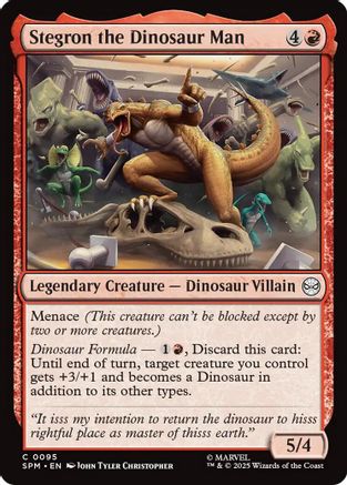 Stegron the Dinosaur Man (SPM-095) - Marvel's Spider-Man Foil [Common]