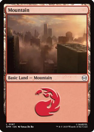 Mountain (0197) (SPM-197) - Marvel's Spider-Man Foil [Land]