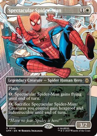 Spectacular Spider-Man (Borderless) (SPM-014) - Marvel's Spider-Man [Rare]