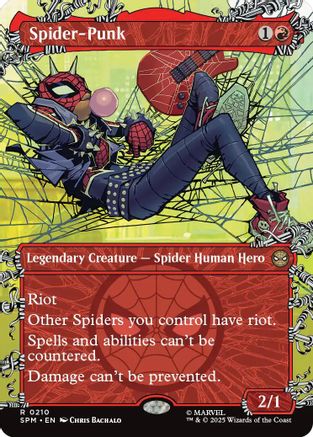 Spider-Punk (0210) (Borderless) (SPM-210) - Marvel's Spider-Man Foil [Rare]