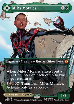 Miles Morales (0234) (Borderless) (SPM-234) - Marvel's Spider-Man Foil [Mythic]