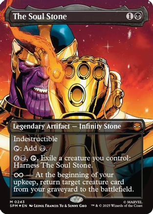 The Soul Stone (Borderless) (SPM-243) - Marvel's Spider-Man Foil [Mythic]