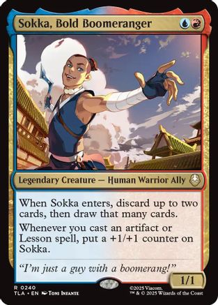 Sokka, Bold Boomeranger (TLA-240) - Avatar: The Last Airbender [Rare]