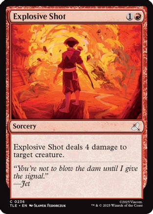 Explosive Shot (TLE-236) - Avatar: The Last Airbender: Eternal-Legal Foil [Common]