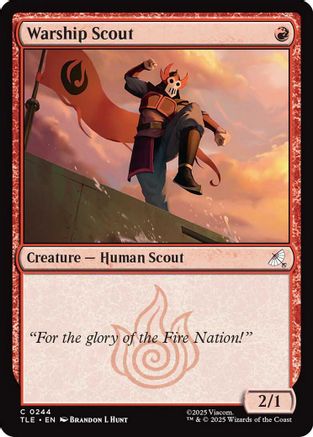 Warship scout (TLE-244) - Avatar: The Last Airbender: Eternal-Legal Foil [Common]