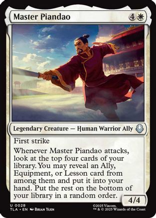 Master Piandao (TLA-028) - Avatar: The Last Airbender Foil [Uncommon]