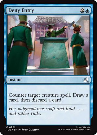 Deny Entry (TLE-222) - Avatar: The Last Airbender: Eternal-Legal Foil [Common]