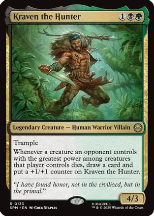 Kraven the Hunter (SPM-133) - Marvel's Spider-Man Foil [Rare]