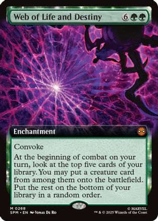 Web of Life and Destiny (Extended Art) (SPM-268) - Marvel's Spider-Man Foil [Mythic]