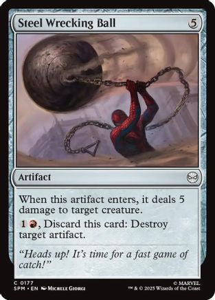 Steel Wrecking Ball (SPM-177) - Marvel's Spider-Man Foil [Common]