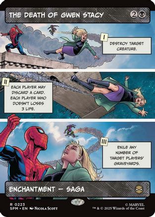The Death of Gwen Stacy (Borderless) (SPM-223) - Marvel's Spider-Man Foil [Rare]