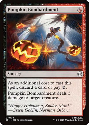 Pumpkin Bombardment (SPM-139) - Marvel's Spider-Man Foil [Common]