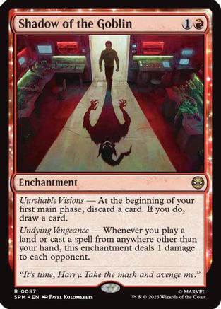 Shadow of the Goblin (SPM-087) - Marvel's Spider-Man Foil [Rare]