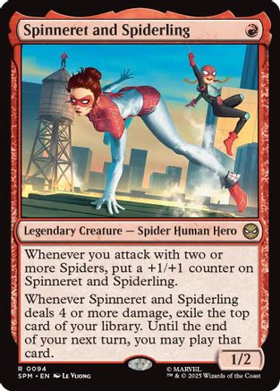 Spinneret and Spiderling (SPM-094) - Marvel's Spider-Man [Rare]