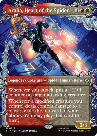 Araña, Heart of the Spider (Borderless) (SPM-213) - Marvel's Spider-Man Foil [Rare]