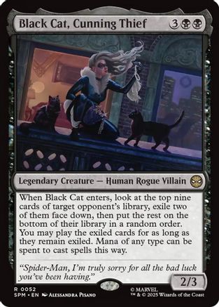 Black Cat, Cunning Thief (SPM-052) - Marvel's Spider-Man Foil [Rare]