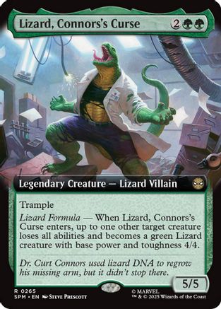 Lizard, Connors's Curse (Extended Art) (SPM-265) - Marvel's Spider-Man Foil [Rare]