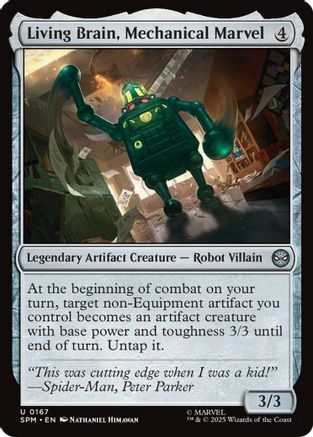 Living Brain, Mechanical Marvel (SPM-167) - Marvel's Spider-Man Foil [Uncommon]