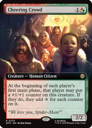 Cheering Crowd (Extended Art) (SPM-270) - Marvel's Spider-Man Foil [Rare]