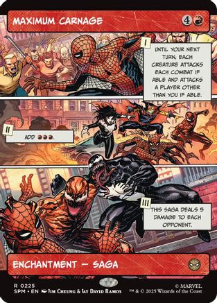 Maximum Carnage (Borderless) (SPM-225) - Marvel's Spider-Man Foil [Rare]