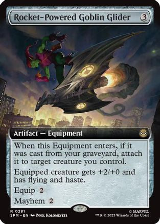 Rocket-Powered Goblin Glider (Extended Art) (SPM-281) - Marvel's Spider-Man Foil [Rare]