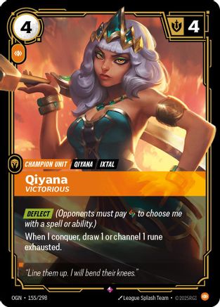 Qiyana - Victorious (155/298) - Origins Foil