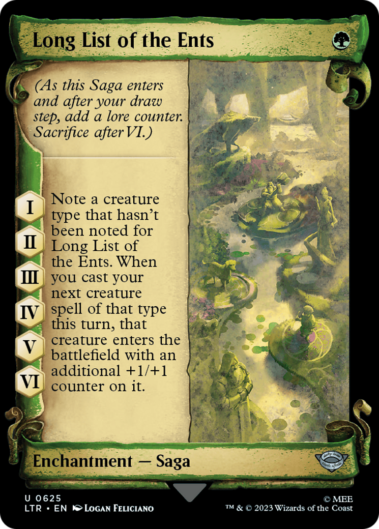 Long List of the Ents (LTR-625) - The Lord of the Rings: Tales of Middle-earth: (Showcase) Scroll Foil [Uncommon]