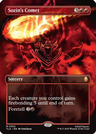 Sozin's Comet (0332) (Borderless) (TLA-332) - Avatar: The Last Airbender Foil [Mythic]