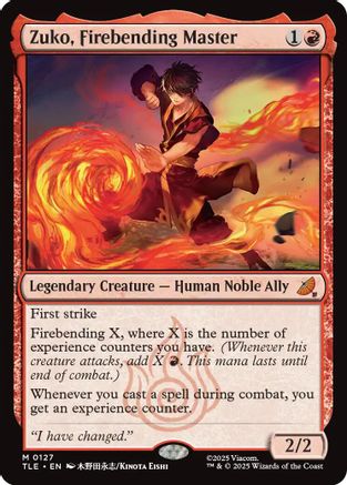 Zuko, Firebending Master (TLE-127) - Avatar: The Last Airbender: Eternal-Legal [Mythic]