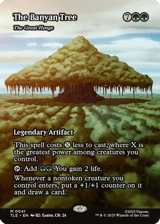 The Banyan Tree - The Great Henge (Borderless) (TLE-041) - Avatar: The Last Airbender: Eternal-Legal Foil [Mythic]