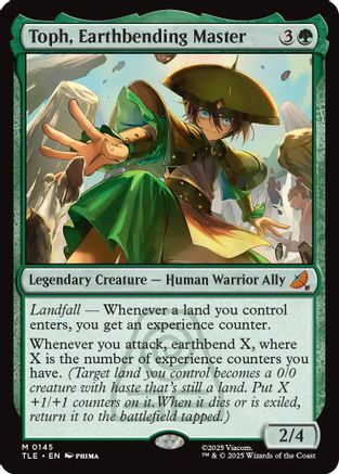 Toph, Earthbending Master (TLE-145) - Avatar: The Last Airbender: Eternal-Legal Foil [Mythic]