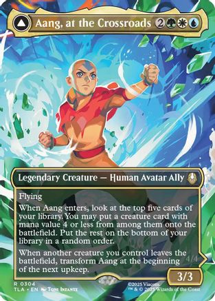 Aang, at the Crossroads (Borderless) (TLA-304) - Avatar: The Last Airbender Foil [Rare]