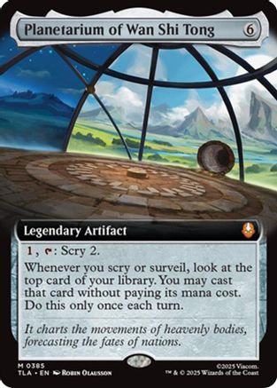 Planetarium of Wan Shi Tong (Extended Art) (TLA-385) - Avatar: The Last Airbender Foil [Mythic]