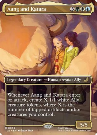 Aang and Katara (Borderless) (TLE-069) - Avatar: The Last Airbender: Eternal-Legal [Rare]