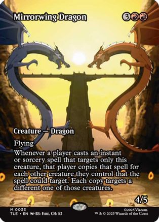 Mirrorwing Dragon (Borderless) (TLE-033) - Avatar: The Last Airbender: Eternal-Legal Foil [Mythic]