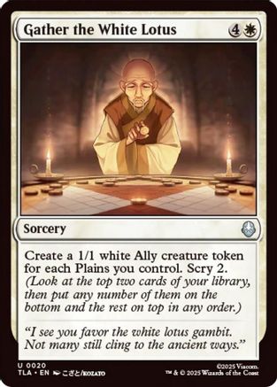 Gather the White Lotus (TLA-020) - Avatar: The Last Airbender Foil [Uncommon]