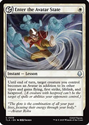 Enter the Avatar State (TLA-018) - Avatar: The Last Airbender Foil [Uncommon]