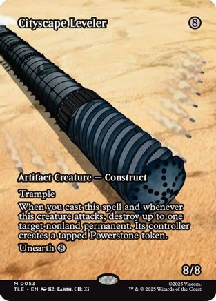 Cityscape Leveler (Borderless) (TLE-053) - Avatar: The Last Airbender: Eternal-Legal [Mythic]