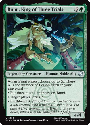 Bumi, King of Three Trials (TLA-169) - Avatar: The Last Airbender Foil [Uncommon]
