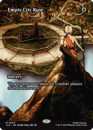 Empty City Ruse (Borderless) (TLE-003) - Avatar: The Last Airbender: Eternal-Legal Foil [Mythic]