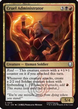Cruel Administrator (TLA-213) - Avatar: The Last Airbender Foil [Uncommon]
