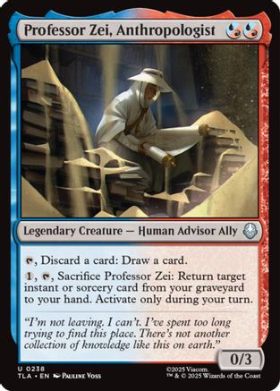 Professor Zei, Anthropologist (TLA-238) - Avatar: The Last Airbender Foil [Uncommon]