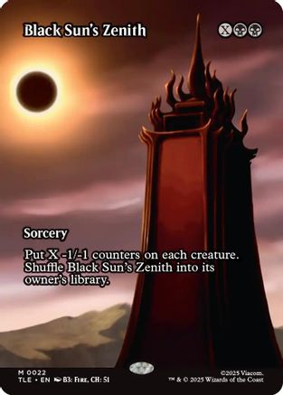 Black Sun's Zenith (Borderless) (TLE-022) - Avatar: The Last Airbender: Eternal-Legal Foil [Mythic]