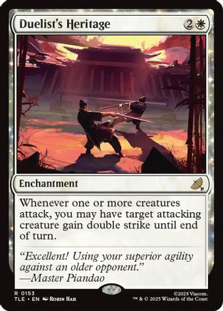 Duelist's Heritage (TLE-153) - Avatar: The Last Airbender: Eternal-Legal [Rare]