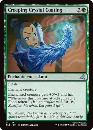 Creeping Crystal Coating (TLE-136) - Avatar: The Last Airbender: Eternal-Legal Foil [Uncommon]