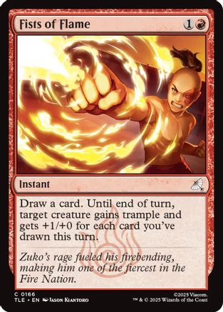 Fists of Flame (TLE-166) - Avatar: The Last Airbender: Eternal-Legal Foil [Common]