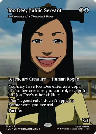 Joo Dee, Public Servant - Sakashima of a Thousand Faces (Borderless) (TLE-018) - Avatar: The Last Airbender: Eternal-Legal [Mythic]